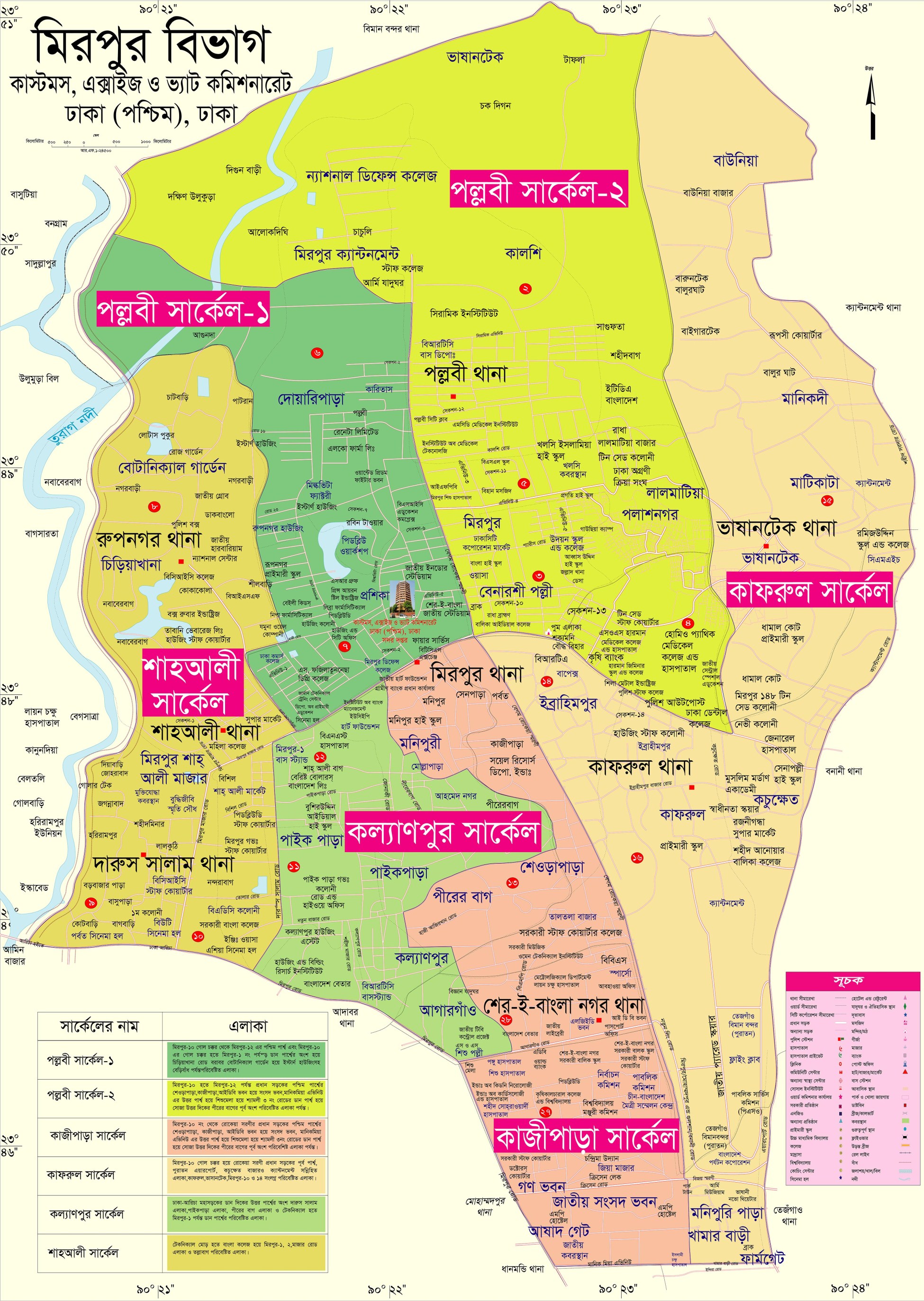 কাস্টমস, এক্সাইজ ও ভ্যাট, মিরপুর বিভাগ, ঢাকা